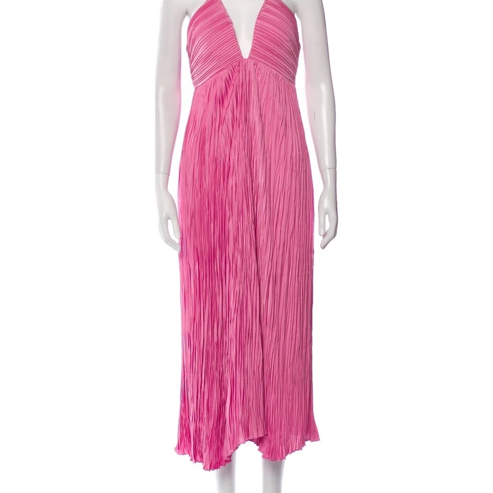 COPY - ALC Pink Angelina Plisse-Satin Maxi Dress